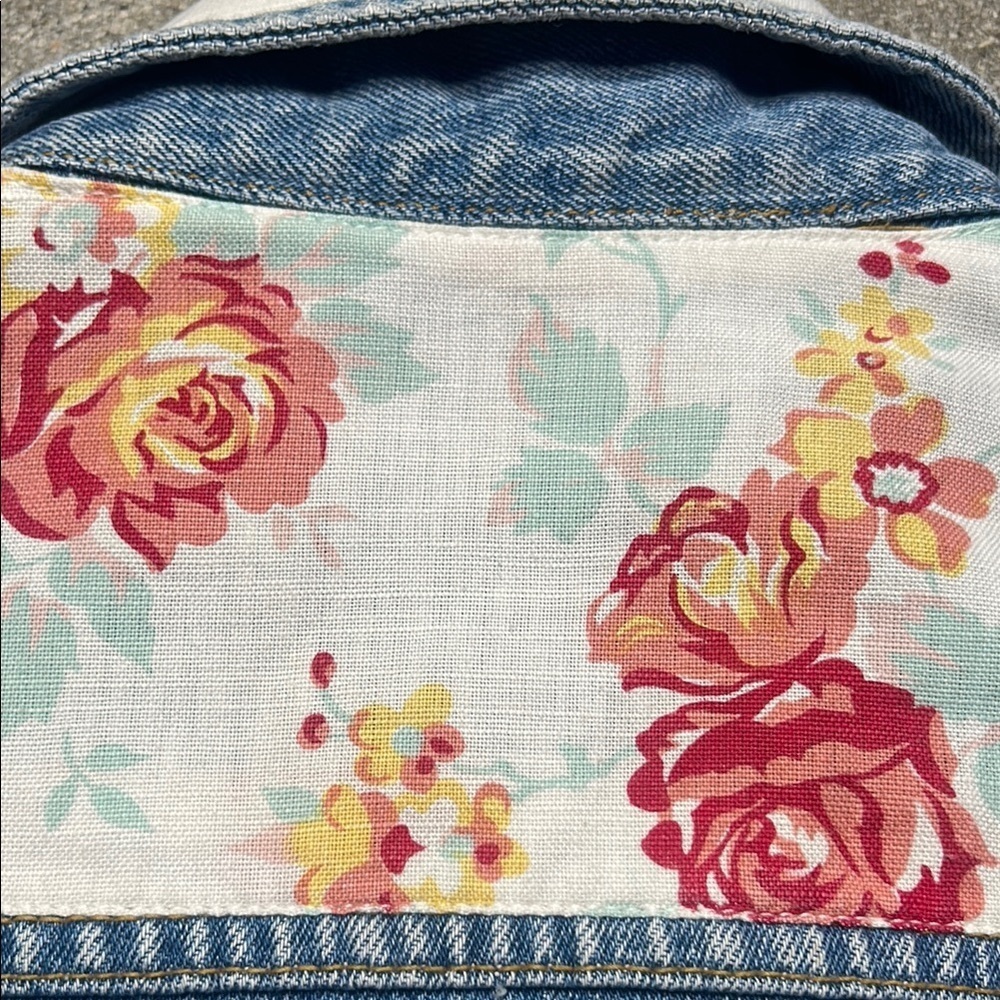 Vintage Et Vous Floral Denim Jacket - Picture 15 of 15